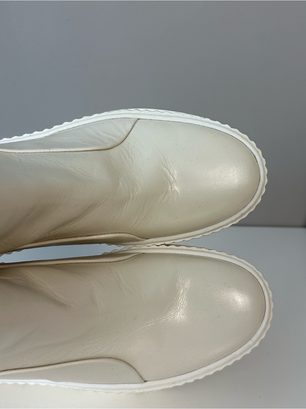 Puma Fenty by Rhianna Chelsea White Combat Boots Size 7 Punk - Picture 10 of 14